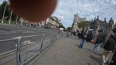Protesters boo as King Charles goes past