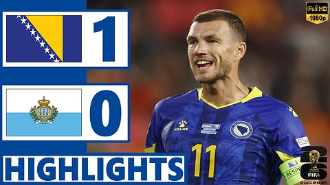 Bosnia & Herzegovina vs San Marino UEFA 2026 World Cup Qualifiers Goals & Extended Highlights