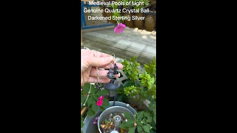 Pools of Light Medieval jewelry Darkened forged settings hand forged silver.