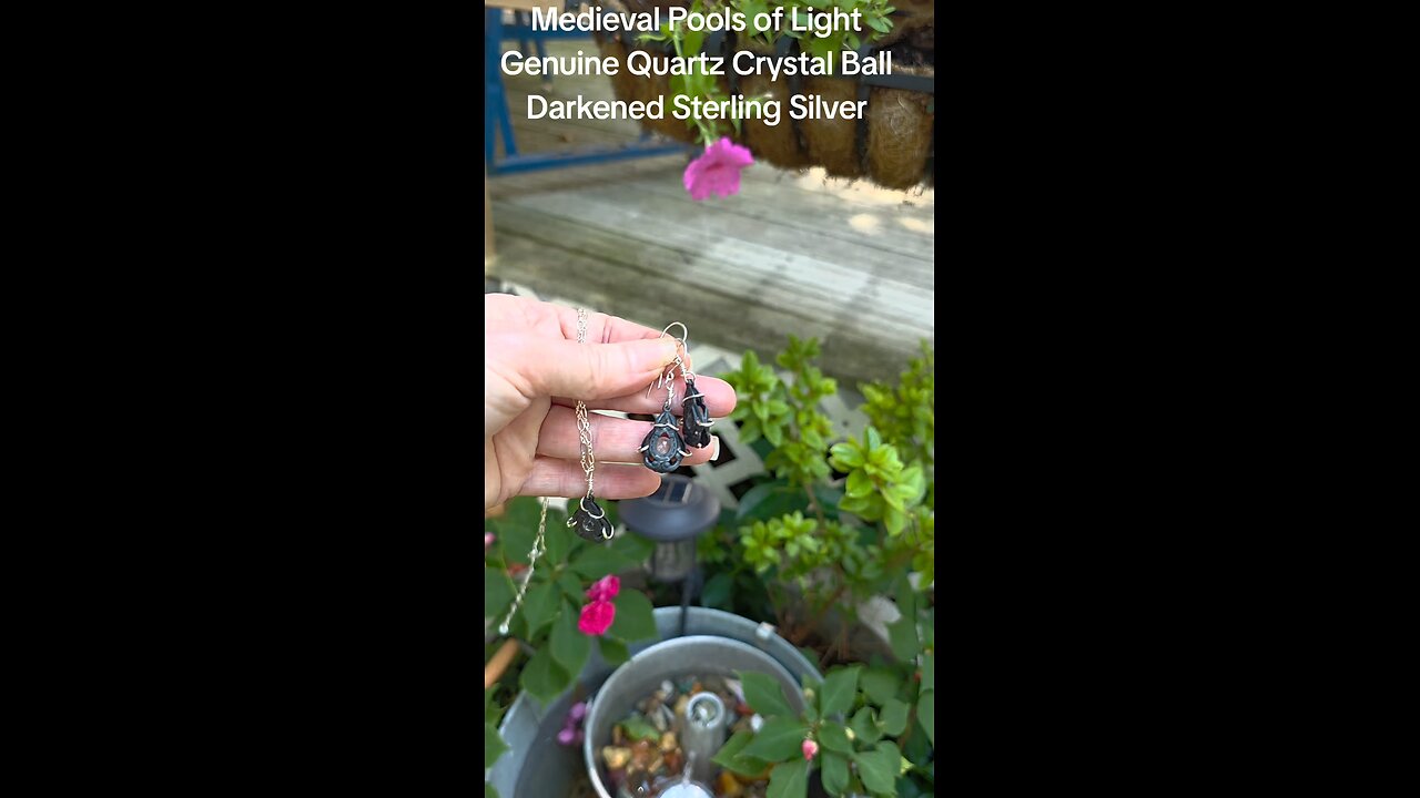 Pools of Light Medieval jewelry Darkened forged settings hand forged silver.