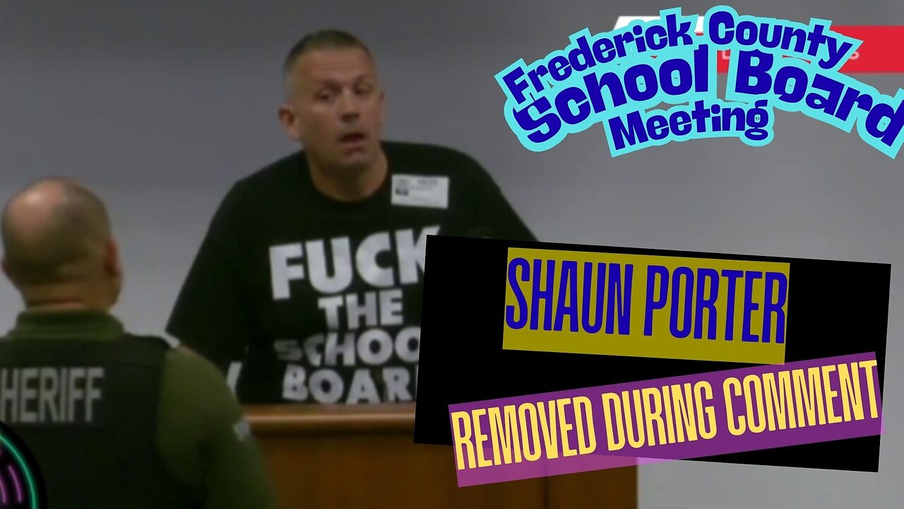Free Speech or Meeting Disruption? Shaun Porter Removed from FCPS MD Board Meeting