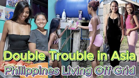 🇵🇭 Double Trouble in Asia Visits Us & Huge Dinner Party with Neighbors! OFF GRID PHILIPPINES LIVING