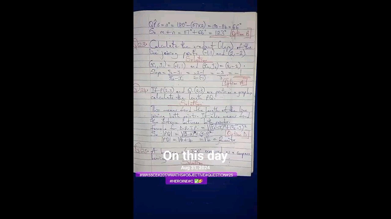 #creatorsearchinsights WASSCE question solutions that I posted on this day last year. #fyp #Whattowa