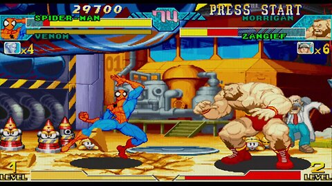 Spiderman + Venom vs Morrigan + Zangief