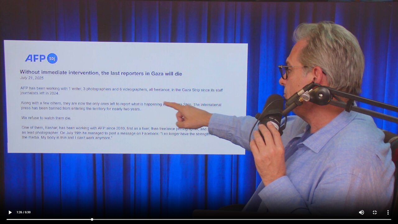 French Press Association complains about journalists dying inGaza due to starvation▮The Jimmy Dore Show