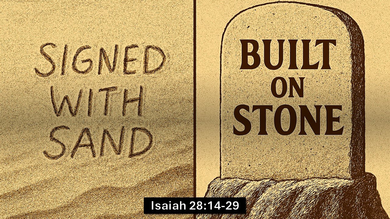 August 10, 2025 - "Signed with Sand, or Built on Stone" (Isaiah 28:14-29)