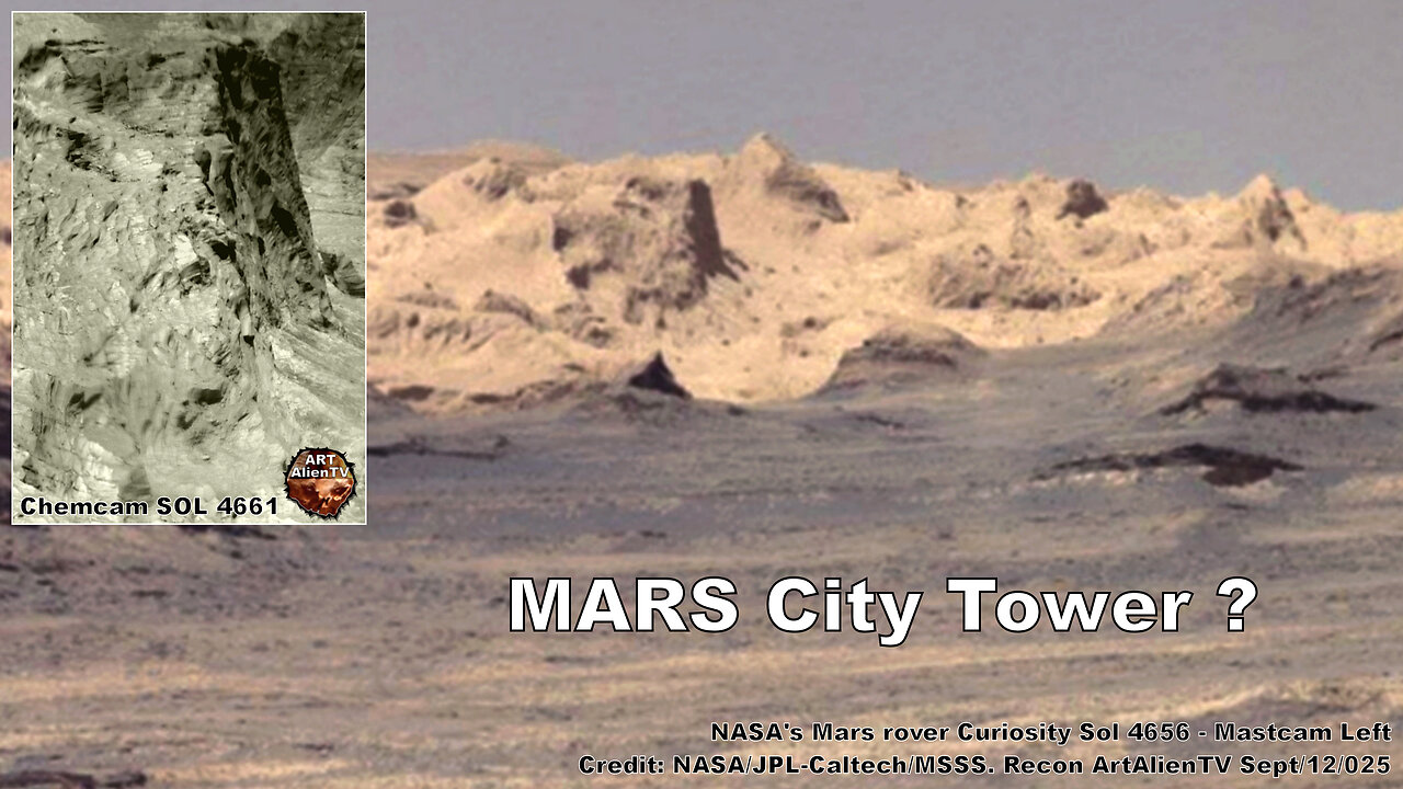 MARS City Tower - Multiple Ancient Structures. ArtAlienTV 4K