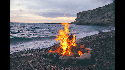 Relaxing moment | Beach, sea and bonfire