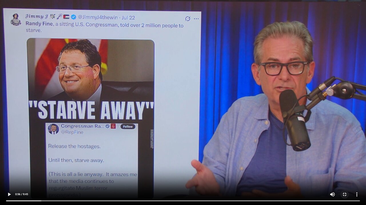 Randy Fine calls for the starvation of two million Palestinians▮The Jimmy Dore Show