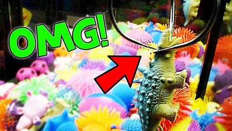 INSANE CLAW MACHINE WIN BY THE EYEBALL!