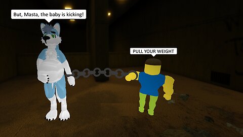 Chained in Backrooms with a pregnant furry
