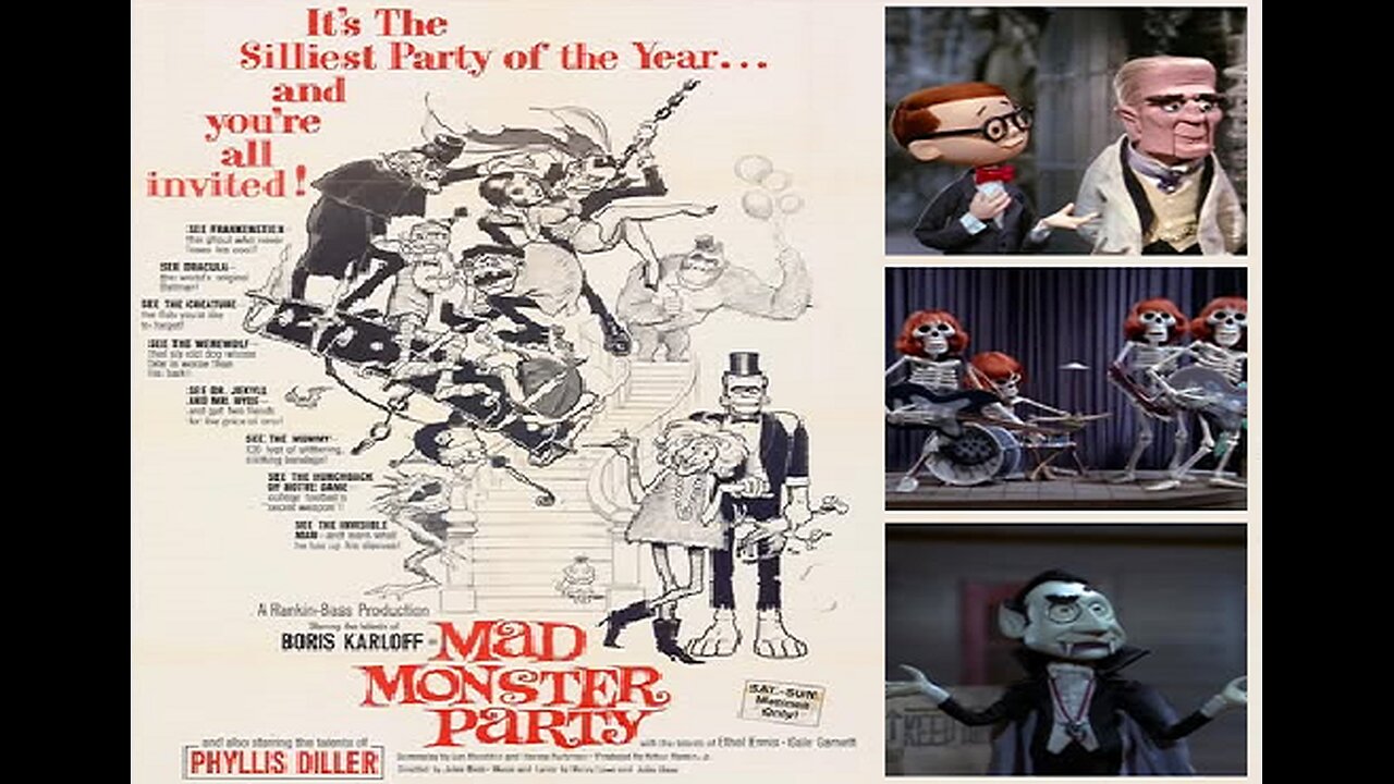 MAD MONSTER PARTY 1967 Rankin-Bass Animated Feature with all the Classic Monsters FULL MOVIE in HD