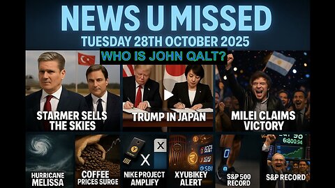 NEWS U MISSED WITH PAUL BROOKER & DREW DEMI TUESDAY 28TH OCTOBER 2025. WHO IS JOHN QALT?
