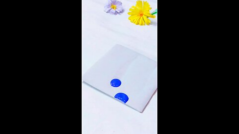 Cute heart 💙🤍 Canvas Art for beginners