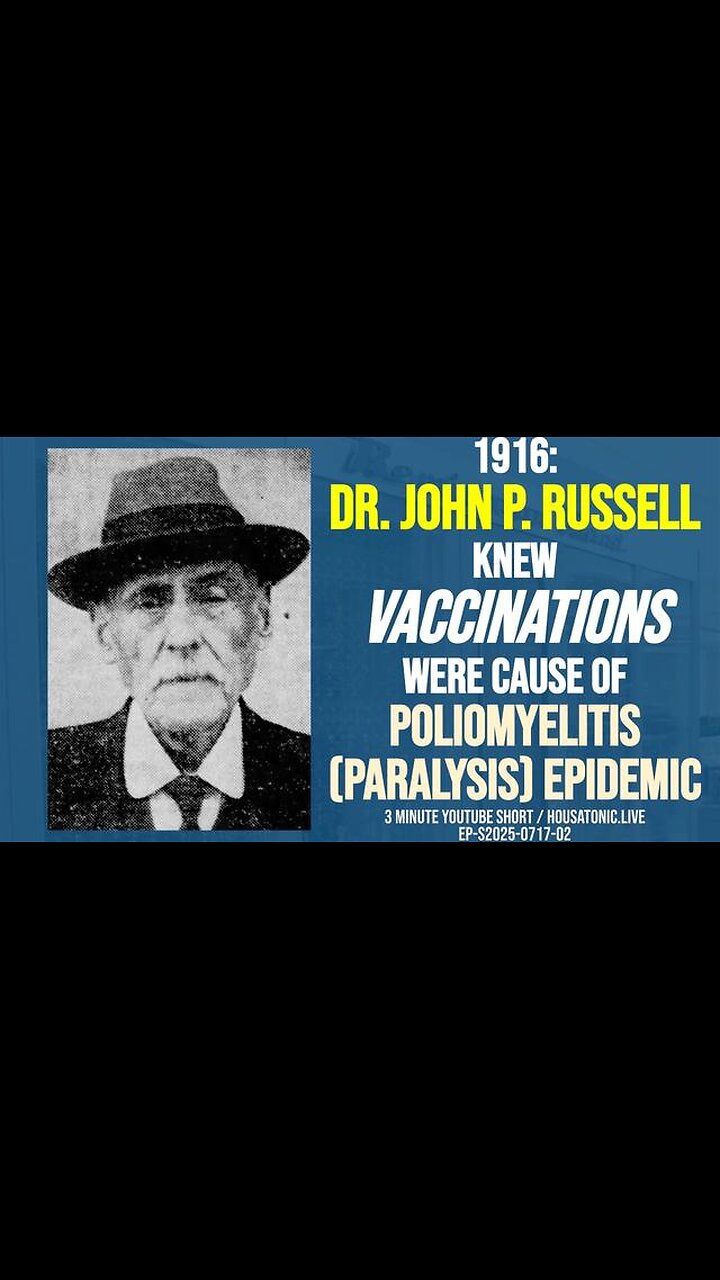 1916 - doctors writing that deadly polio outbreak caused by injected vaccines (not a virus!)