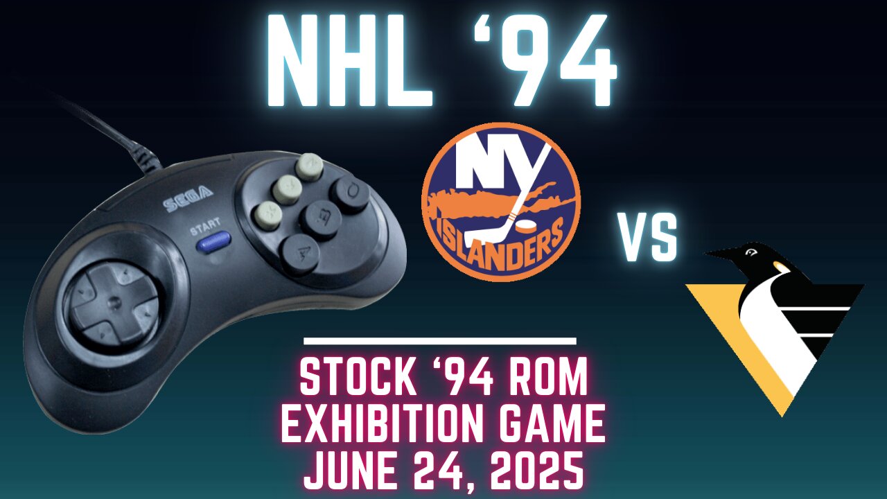 NHL 94: Islanders (Len the Lengend) at Penguins (Richter) {Genesis} - Exhibition 150