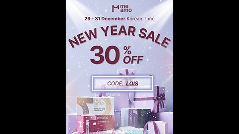 Sale 30% off Meamoshop discount code LOIS Dec 29-31 ❤️❤️❤️