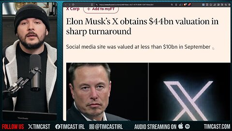 Elon Musk WINS, X Now Valued At $44 BILLION Proving Libs WRONG, Free Speech PAYS And WOKE IS BROKE