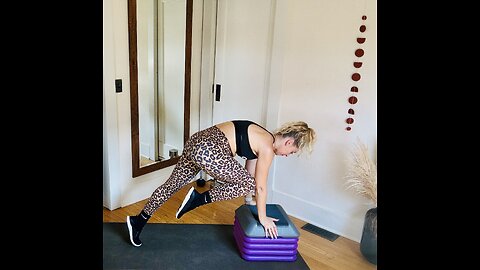 Full Body Low Impact Conditioning with Bench and Dumbbells | 20 Minutes