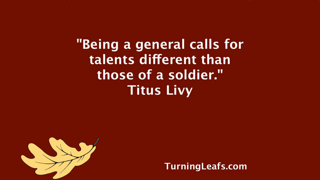 Being a general calls ...