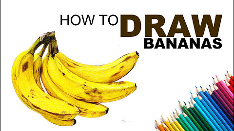 How To Draw Ripe Banana's Using Cheap Colour Pencils