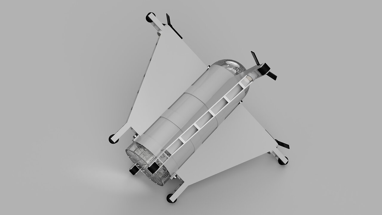 Micro Biplane Batwing Cross Prop Drone-Plane (Props and Landing Gear)
