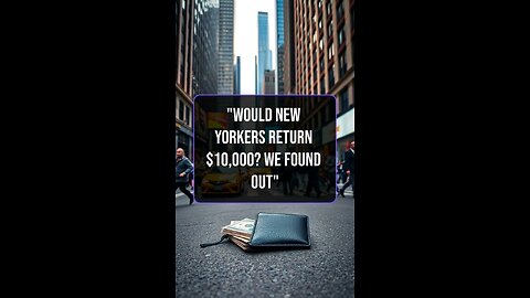 "Would New Yorkers Return $10,000? We Found Out"