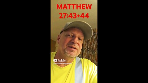 #MATTHEW27:43+44 "JESUS SAID, 'I AM THE SON OF GOD !' THE TRUTH WORTH DYING FOR !"