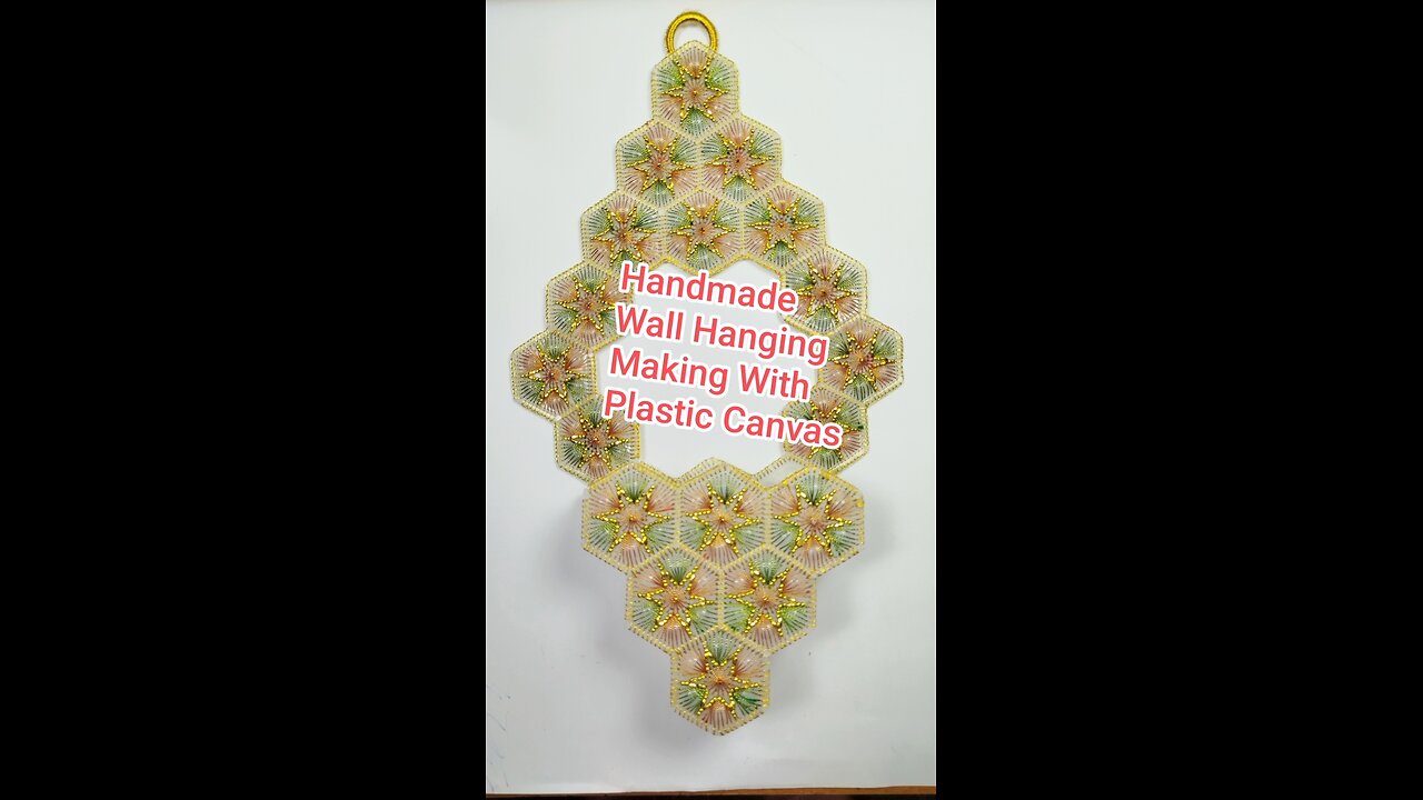 Handmade Wall Hanging with Plastic Canvas | Easy DIY Home Décor