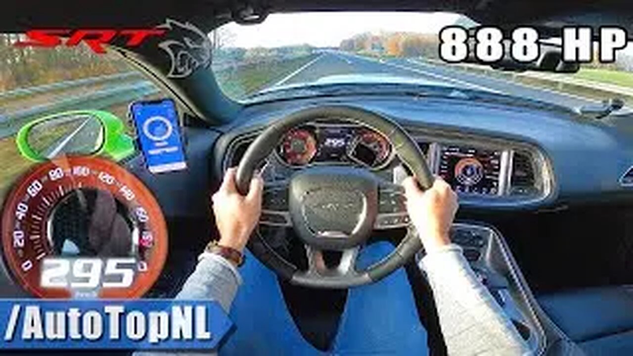 🔥 "Dodge Hellcat XR 888HP POV | Autobahn NO SPEED LIMIT Top Speed Run" 🔥(@AutoTopnl)