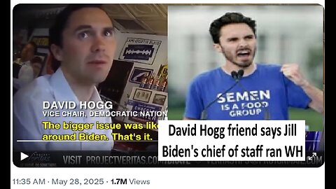 David Hogg Friend says Jill Biden’s Chief secretly ran white house
