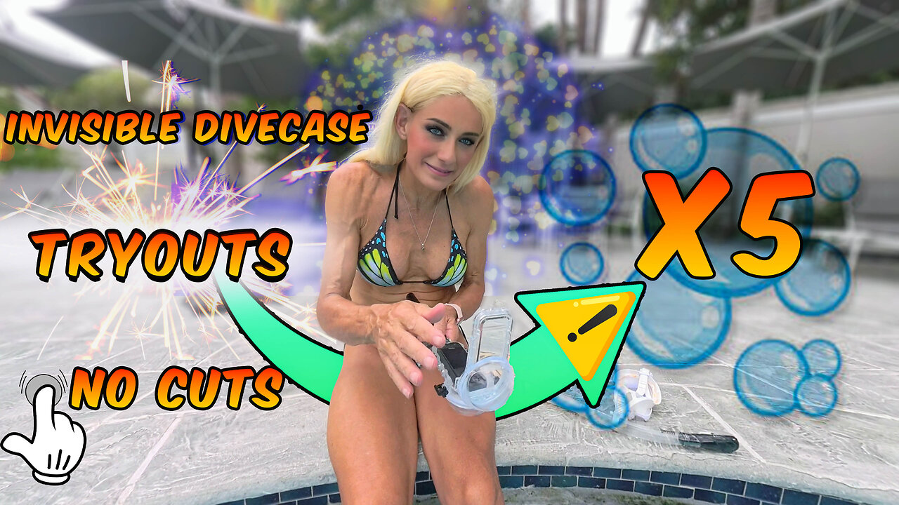 Pool Day Tryout! Bikini Girl Zoey + X5 Invisible Dive Case 💖🫧