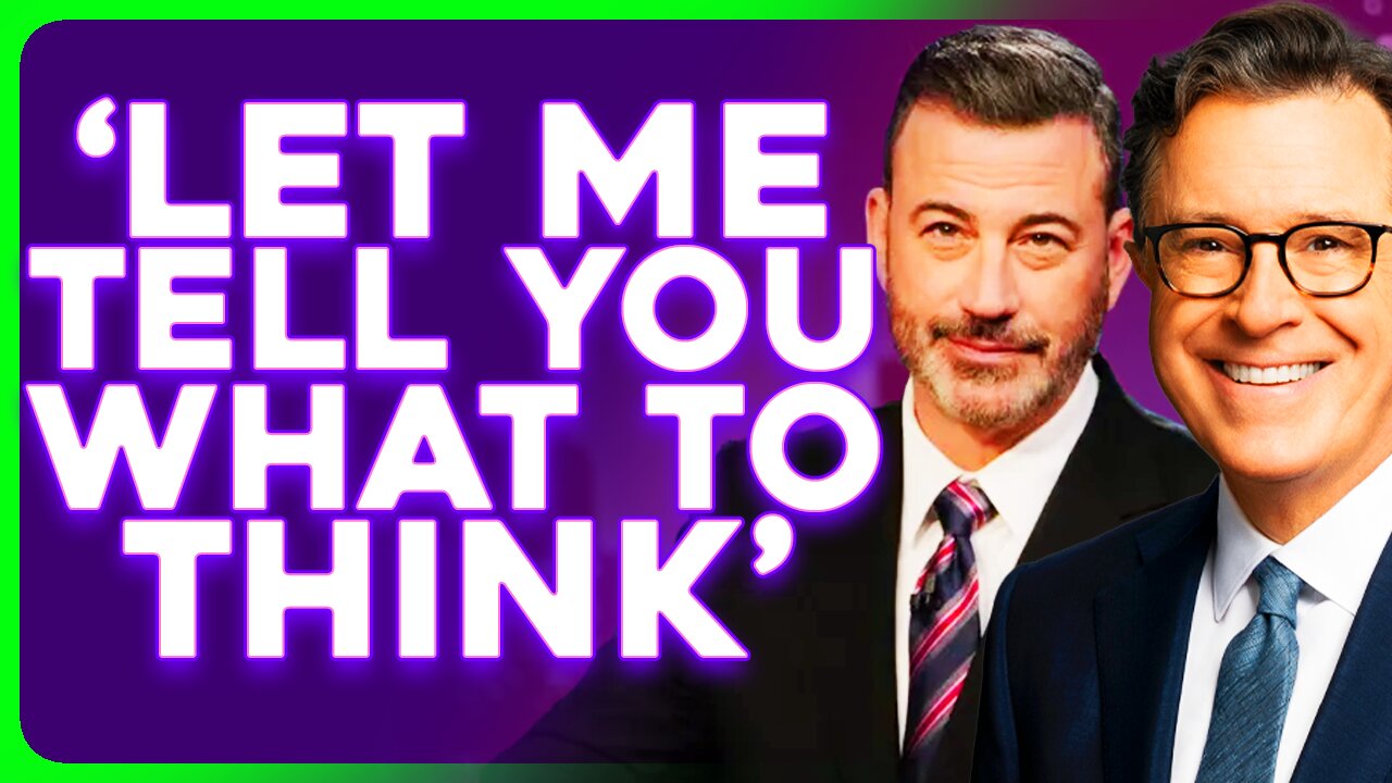 SMARMY Late Night Hosts Think You Are TOO STUPID to Think For Yourself