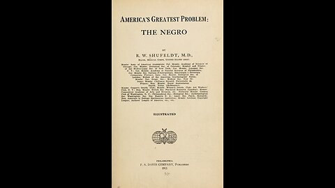 Americas Greatest Problem: the Negro by R.W. Shufeldt. Chapter 6 part 1.