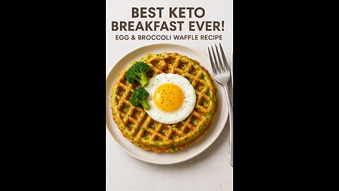 Best Keto Breakfast Ever! Egg & Broccoli Waffle Recipe 🧇