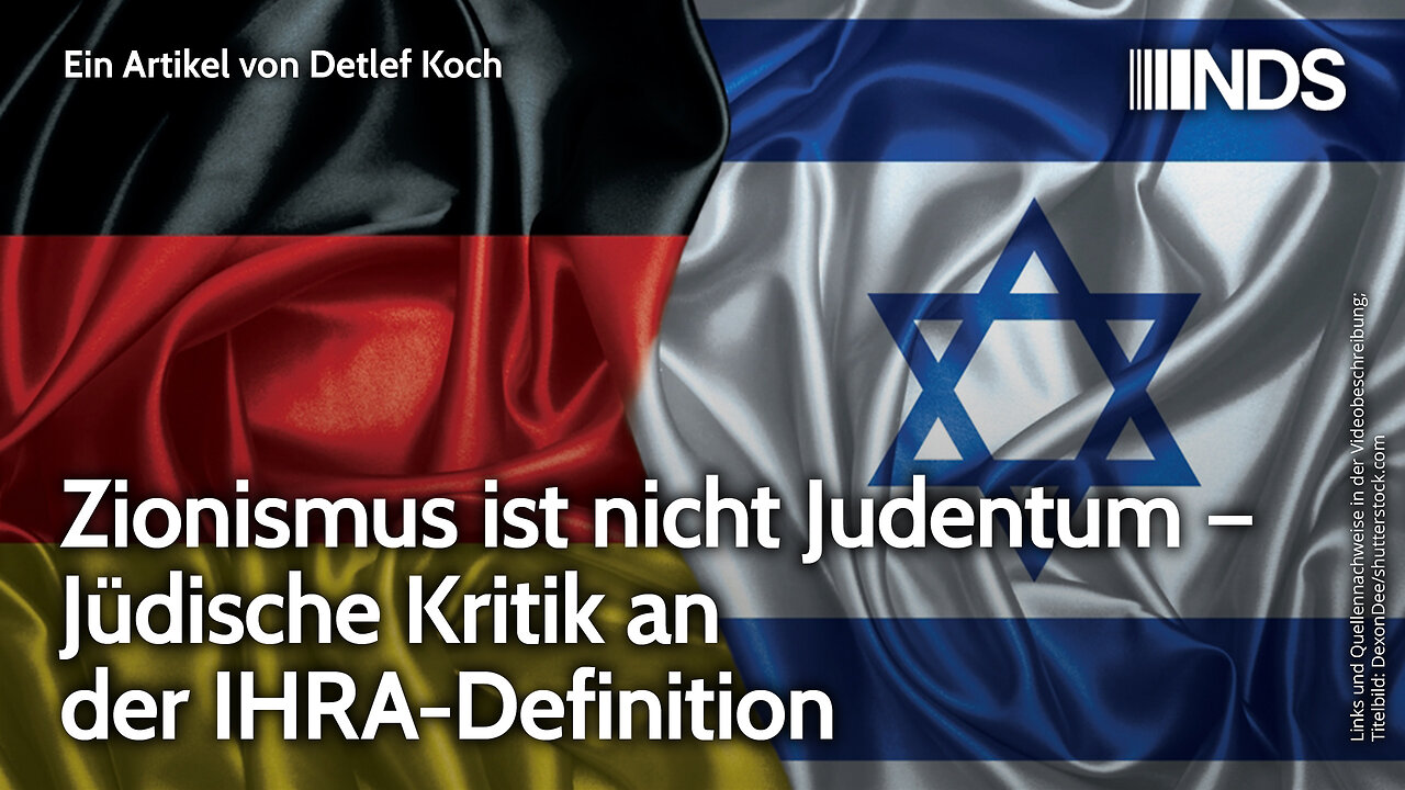 Zionismus ist nicht Judentum – Jüdische Kritik an der IHRA-Definition | Detlef Koch | NDS-Podcast