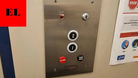 Nice, Vintage Dover Black Button Oildraulic Hydraulic Elevator - 433 E Center Street (Kingsport, TN)
