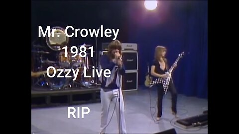 Ozzy Osbourne ~ Mr. Crowley LIVE (1981) RIP Portrait Format