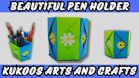 How to Make a Beautiful and Useful Pen Holder with Paper | DIY Desk Organizer