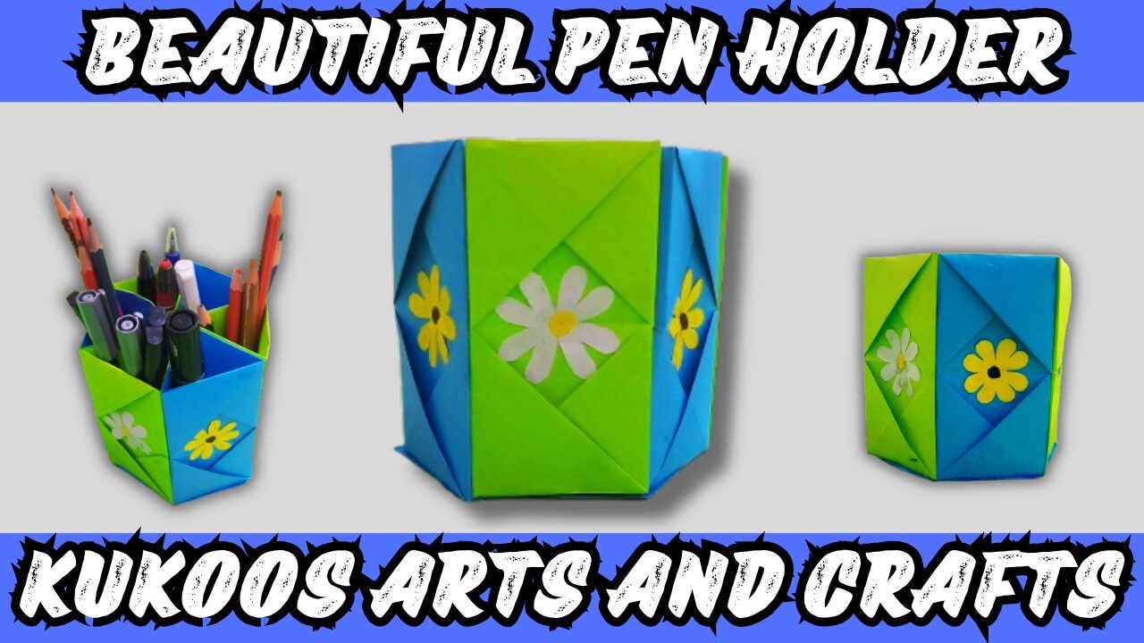 How to Make a Beautiful and Useful Pen Holder with Paper | DIY Desk Organizer