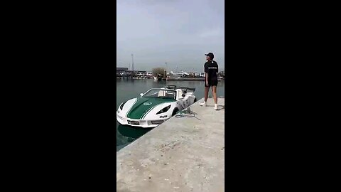 Dubai police car boat