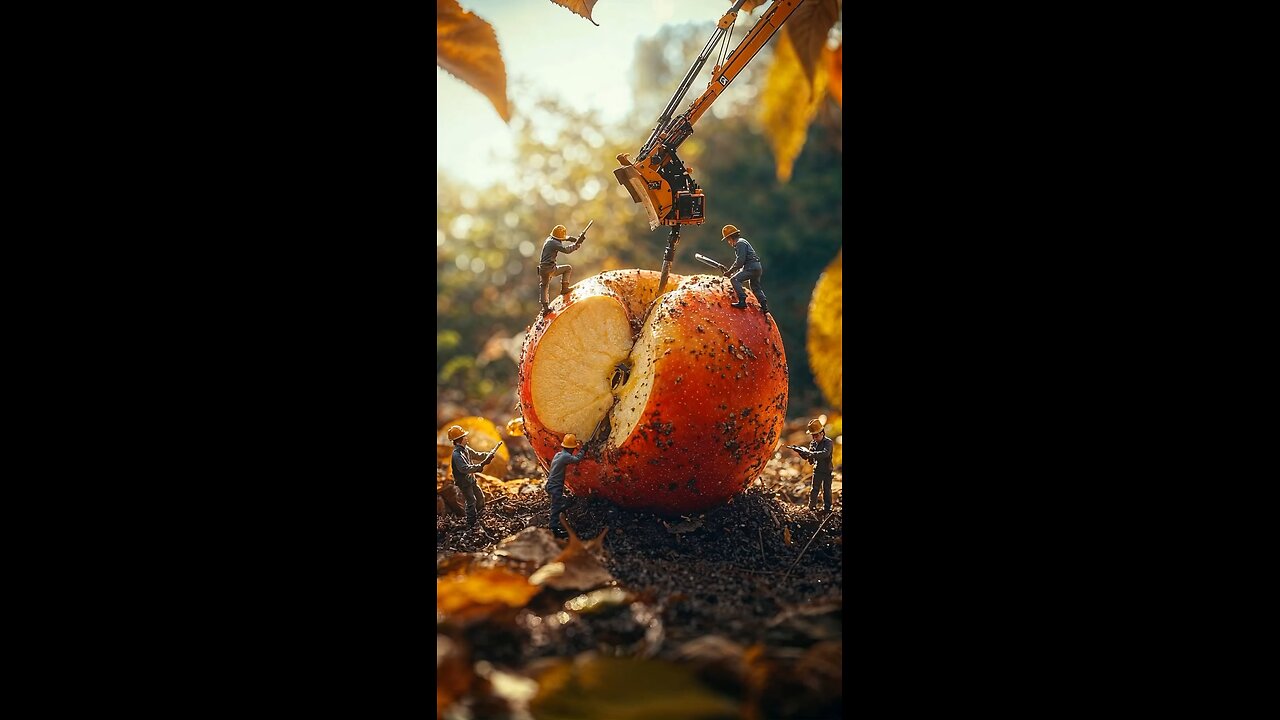Little People - Harvesting Fruits🍎 Pt.3__Ever wondered what it takes to harvest giant fruits_ Watch