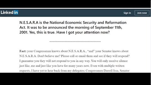 NESERA, 9/11 and its Supreme Court Judgement points (NESERA is real, see also the full story in the description)