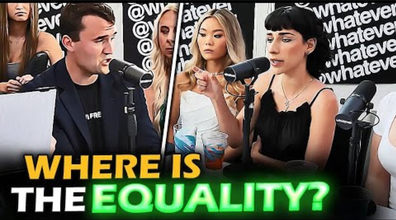 Charlie GRILLS FEMINIST in HEATED draft debate till she admits she doesn't want to be DRAFTED