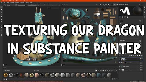 Texturing our Dragon in Substance Painter