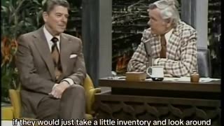 Ronald Reagan and Johnny Carson on the Tonight show