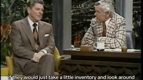 Ronald Reagan and Johnny Carson on the Tonight show