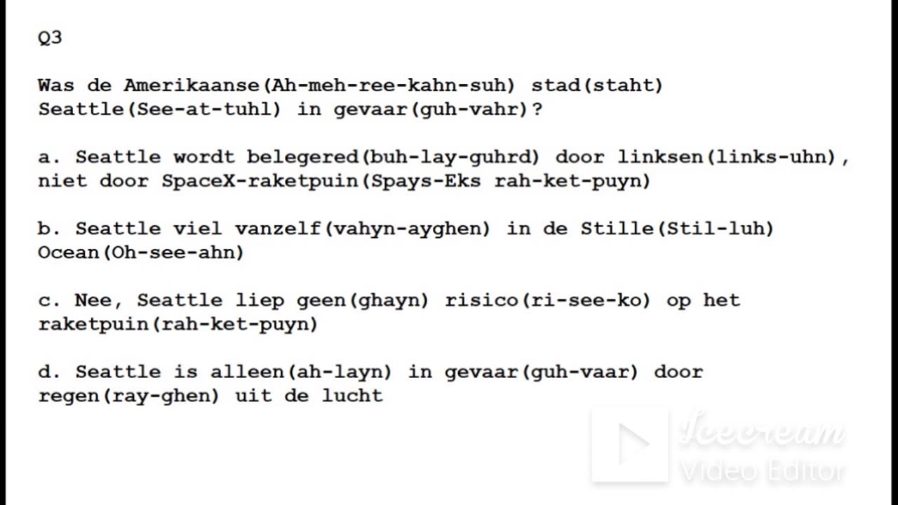 Dutch language learning: Questions - Raket-lancering mislukt - Rocket launch failure