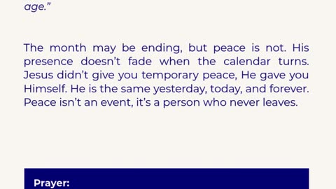 Peace that stays With Me