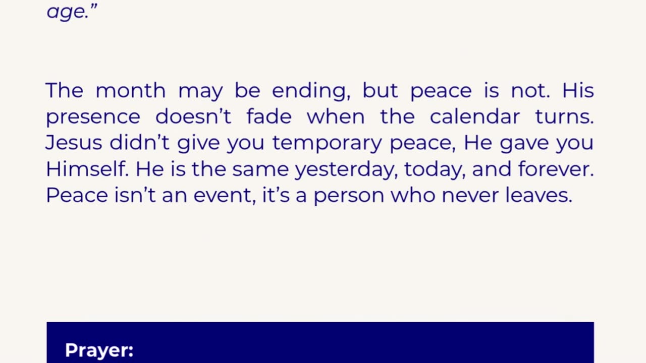 Peace that stays With Me
